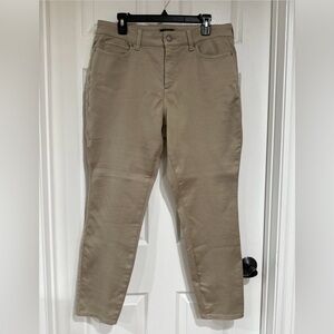 NYDJ Women's SZ 14 Ami Skinny Legging Jean Light Tan EUC